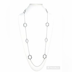 Silver J. Crew Quatrefoil Necklace
